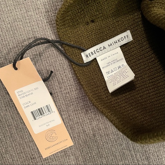 Rebecca Minkoff Star Beanie (Olive) - Picture 4 of 5